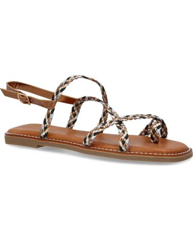 PUNTOSALAO SANDALIAS PLANAS COMODAS TRENZADAS PARA MUJER COLOR CHAMPAN VARIOS COLORES