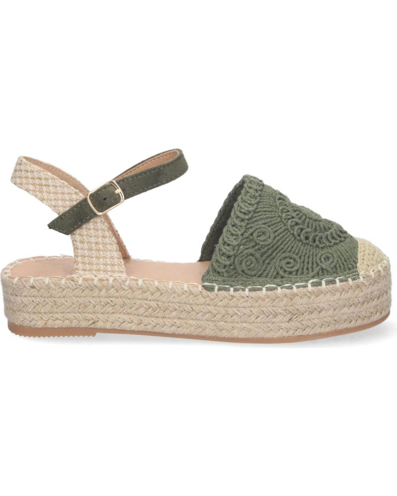 PUNTOSALAO ALPARGATAS DE PLATAFORMA EN YUTE Y HEBILLA MUJER COLOR VERDE VARIOS COLORES