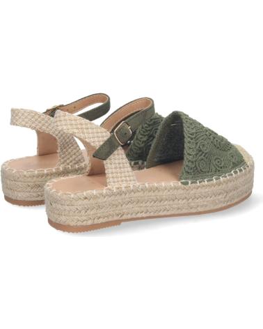 PUNTOSALAO ALPARGATAS DE PLATAFORMA EN YUTE Y HEBILLA MUJER COLOR VERDE VARIOS COLORES