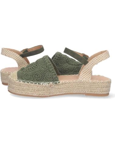 PUNTOSALAO ALPARGATAS DE PLATAFORMA EN YUTE Y HEBILLA MUJER COLOR VERDE VARIOS COLORES