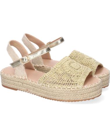 PUNTOSALAO SANDALIAS DORADAS PLANAS EN YUTE PALA TRENZADA ABIERTA MUJER VARIOS COLORES