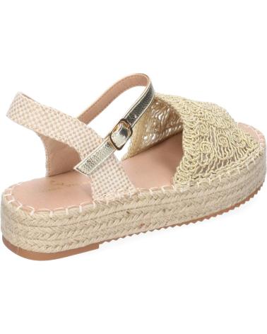 PUNTOSALAO SANDALIAS DORADAS PLANAS EN YUTE PALA TRENZADA ABIERTA MUJER VARIOS COLORES