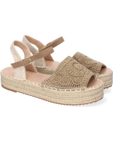 PUNTOSALAO SANDALIAS PLANAS EN YUTE PALA TRENZADA ABIERTA PARA MUJER KA VARIOS COLORES