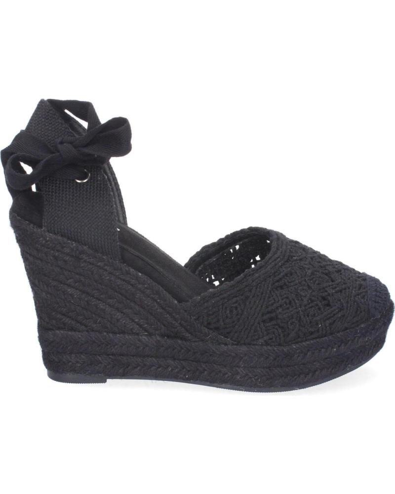 PUNTOSALAO SANDALIAS DE CUNA EN YUTE PARA MUJER PALA CROCHET NEGRO TF10 VARIOS COLORES