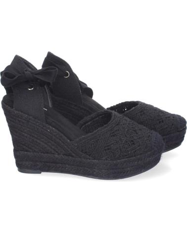 PUNTOSALAO SANDALIAS DE CUNA EN YUTE PARA MUJER PALA CROCHET NEGRO TF10 VARIOS COLORES