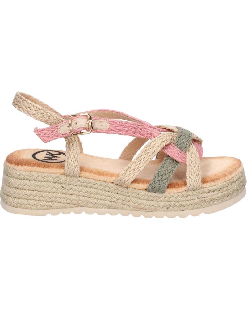 PUNTOSALAO SANDALIAS PLANAS DE YUTE TRENZADO PARA MUJER COLOR ROSA KK-9 VARIOS COLORES