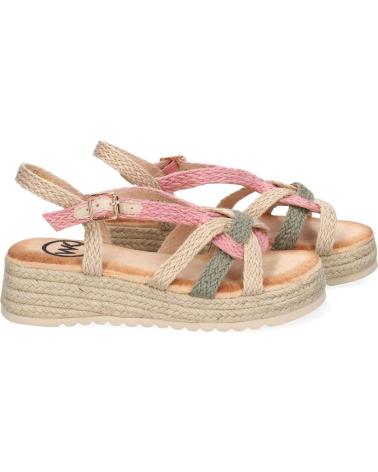 PUNTOSALAO SANDALIAS PLANAS DE YUTE TRENZADO PARA MUJER COLOR ROSA KK-9 VARIOS COLORES