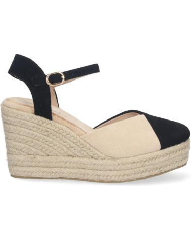 SANDALI CON ZEPPA PUNTOSALAO IN IUTA CON CINTURINO ALLA CAVIGLIA VARIOS COLORES