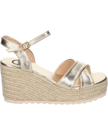 SANDALIAS DE CUÑA PUNTOSALAO YUTE DORADO PALA TRENZADA MUJER VARIOS COLORES
