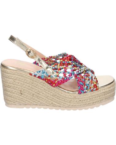 SANDALIAS DE CUÑA PUNTOSALAO YUTE TRENZADO MULTICOLOR KK-100 VARIOS COLORES