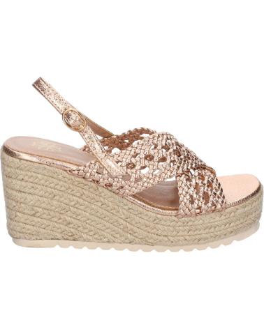 SANDALIAS DE CUÑA PUNTOSALAO YUTE TRENZADO CHAMPÁN KK-1000 VARIOS COLORES