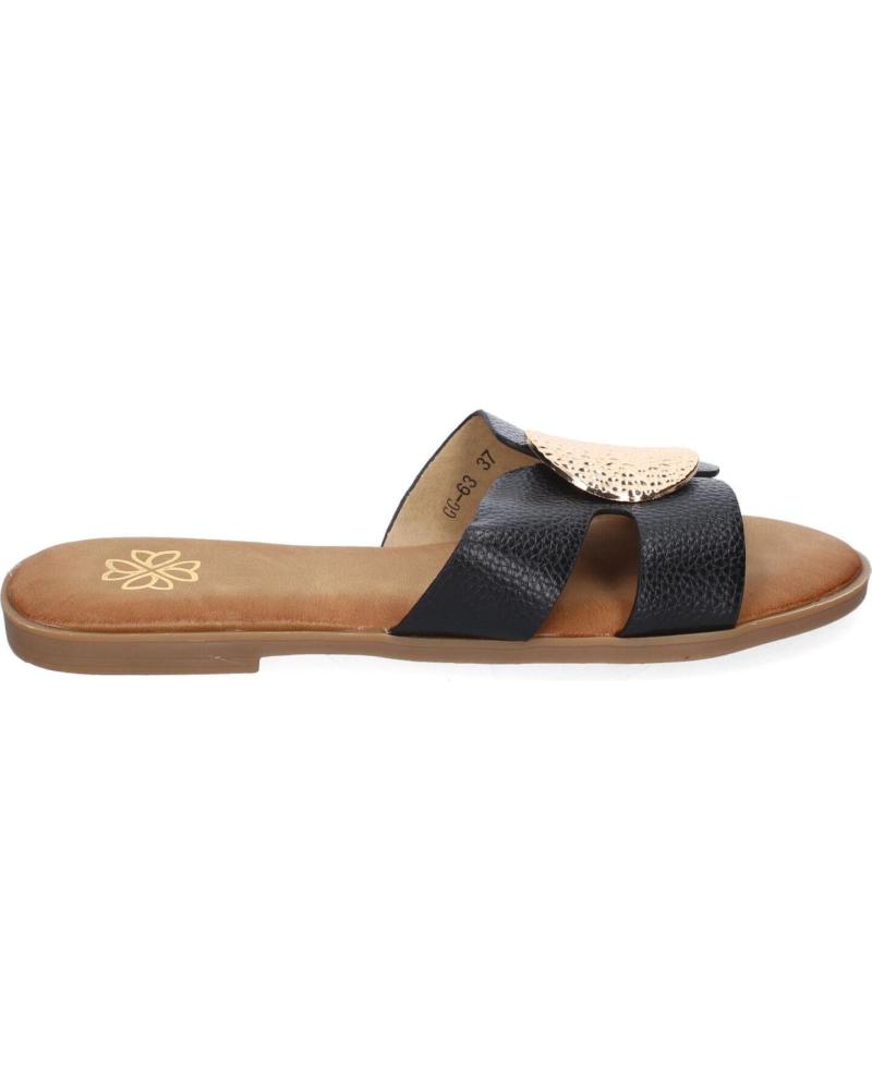SANDALIAS PUNTOSALAO GG-63 MUJER NEGRO BROCHE PALA VARIOS COLORES
