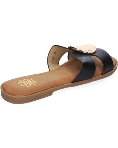SANDALIAS PUNTOSALAO GG-63 MUJER NEGRO BROCHE PALA VARIOS COLORES