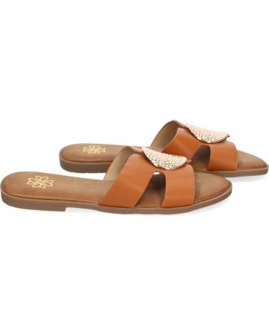 SANDALIAS PUNTOSALAO GG-63 MUJER CAMEL BROCHE PALA VARIOS COLORES
