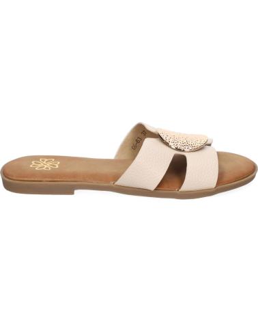 SANDALIAS PLANAS PUNTOSALAO MUJER CON BROCHE BEIGE VARIOS COLORES
