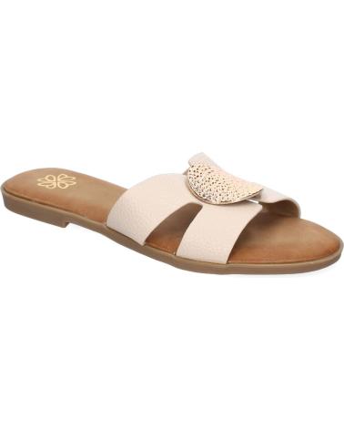 SANDALIAS PLANAS PUNTOSALAO MUJER CON BROCHE BEIGE VARIOS COLORES