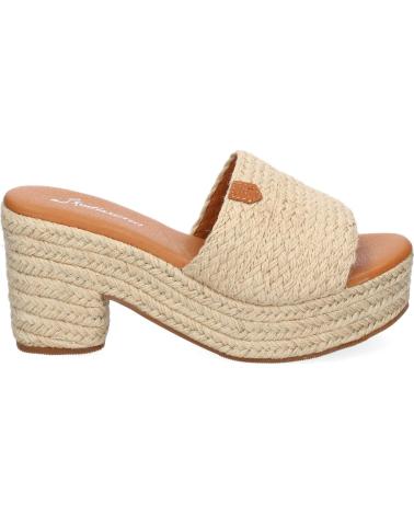 ZUECOS DE TACÓN PUNTOSALAO CON PLATAFORMA DE YUTE PARA MUJER VARIOS COLORES