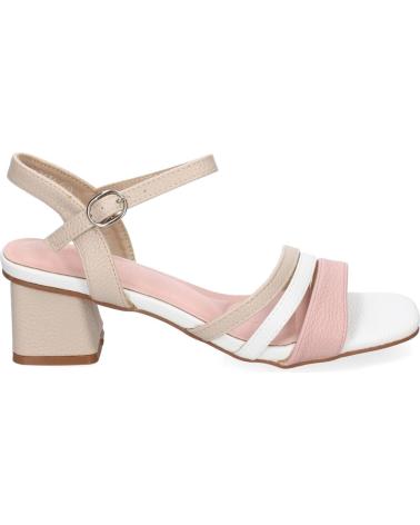 SANDALIAS PUNTOSALAO DE TACÓN BAJO PARA FIESTA CON TIRAS COLOR APRICOT VARIOS COLORES