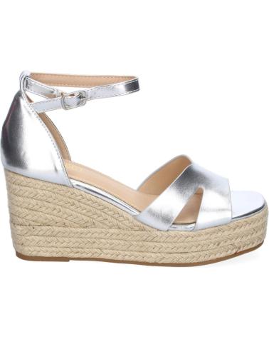 PUNTOSALAO SANDALIAS DE CUÑA PLATEADAS EN YUTE MODELO VR5-1562 VARIOS COLORES