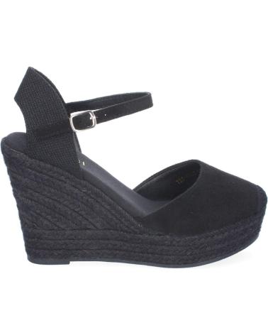 PUNTOSALAO SANDALIAS DE CUÑA NEGRAS DE YUTE CÓMODAS MODELO VR5 VARIOS COLORES