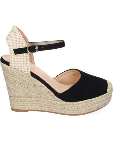 PUNTOSALAO SANDALIAS DE CUÑA CÓMODAS EN YUTE PARA MUJER NEGRAS VARIOS COLORES