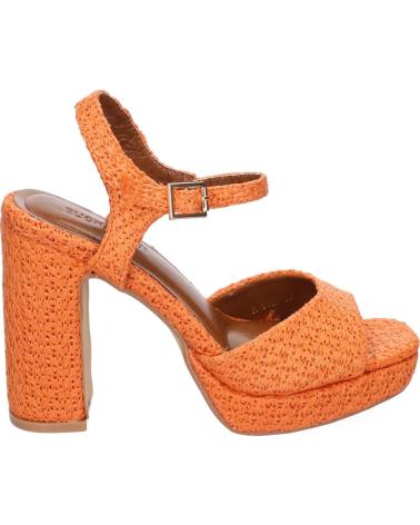 SANDALIAS DE FIESTA PUNTOSALAO CON PLATAFORMA Y TACÓN EN NARANJA VARIOS COLORES