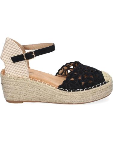 PUNTOSALAO ALPARGATAS DE CUÑA CON PALA FLORAL BORDADA MUJER NEGRO VARIOS COLORES