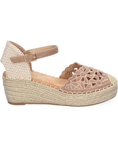 PUNTOSALAO ALPARGATAS DE CUÑA CON PALA FLORAL BORDADA MUJER KAKI VARIOS COLORES