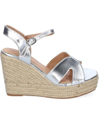 PUNTOSALAO SANDALIAS DE CUÑA ELEGANTES EN YUTE PLATEADAS MUJER TF33 VARIOS COLORES