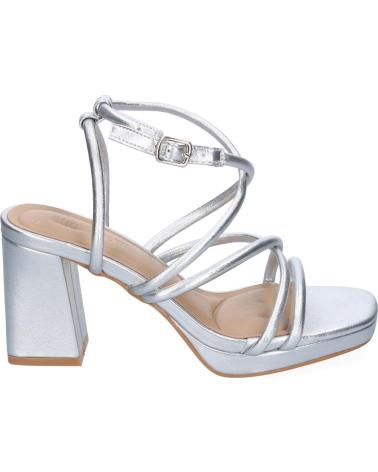 SANDALIAS PUNTOSALAO PLATEADAS TACÓN CÓMODO TIRAS FIESTA MUJER VARIOS COLORES