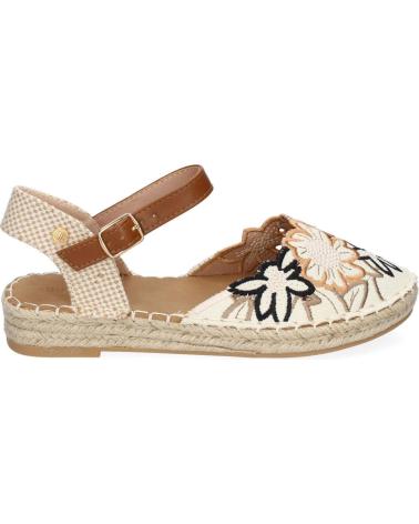 PUNTOSALAO SANDALIAS PLANAS EN YUTE FLORES BORDADAS MUJER COLOR NEGRO F VARIOS COLORES