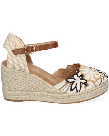 PUNTOSALAO SANDALIAS DE CUNA EN YUTE PALA FLORAL PARA MUJER CAMEL CF-34 VARIOS COLORES