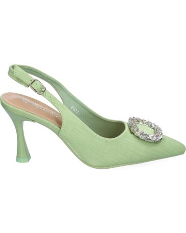PUNTOSALAO ZAPATOS TACON COMODO FIESTA PARA MUJER COLOR VERDE YG738 VARIOS COLORES