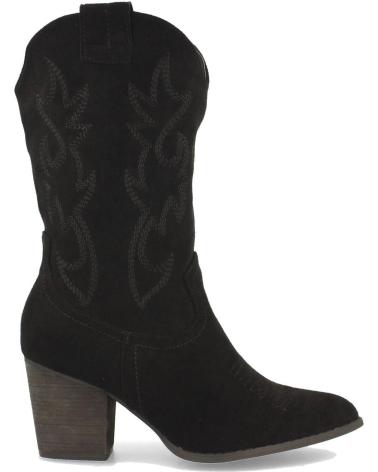 PUNTOSALAO BOTINES TACON MEDIO ESTILO CAMPERO PARA MUJER COLOR NEGRO 2A VARIOS COLORES