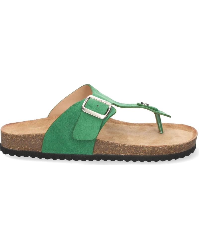 PUNTOSALAO SANDALIA ESCLAVA PLANA MUJER COLOR VERDE VARIOS COLORES