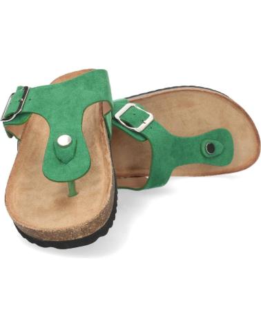 PUNTOSALAO SANDALIA ESCLAVA PLANA MUJER COLOR VERDE VARIOS COLORES