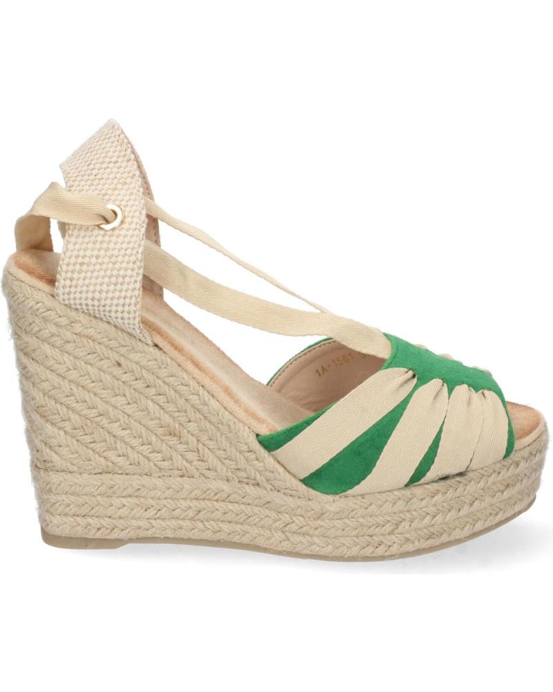 PUNTOSALAO SANDALIA CUNA ALTA LAZOS MUJER COLOR VERDE VARIOS COLORES
