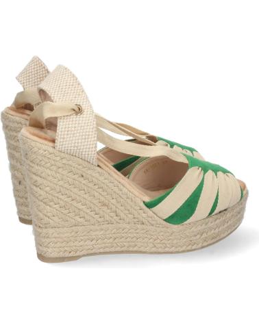 PUNTOSALAO SANDALIA CUNA ALTA LAZOS MUJER COLOR VERDE VARIOS COLORES