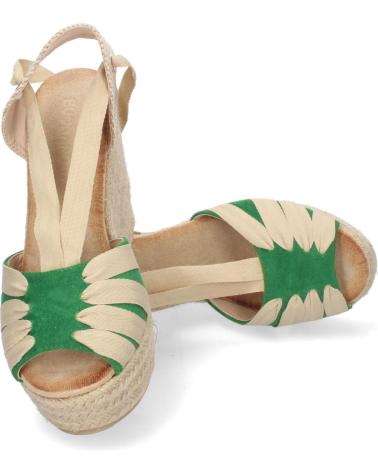 PUNTOSALAO SANDALIA CUNA ALTA LAZOS MUJER COLOR VERDE VARIOS COLORES