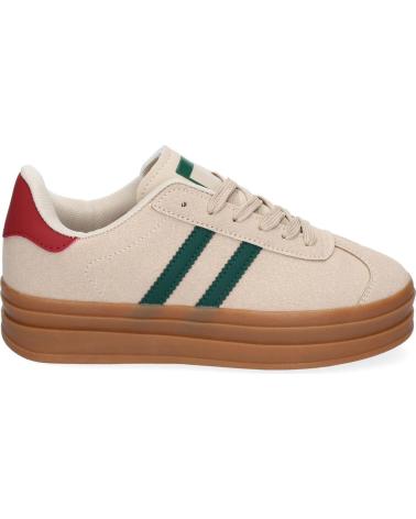 PUNTOSALAO DEPORTIVAS SNEAKERS CON PLATAFORMA PARA MUJER COLOR BEIGE EV VARIOS COLORES