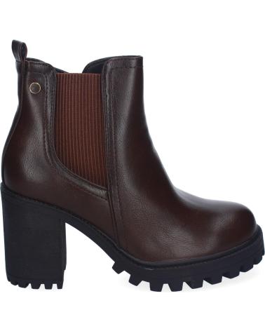 PUNTOSALAO BOTINES DE TACON MEDIO COMODOS PARA MUJER COLOR MARRON SA624 VARIOS COLORES