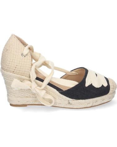 PUNTOSALAO SANDALIAS DE CUNA MEDIA YUTE PALA CON LAZOS MUJER COLOR NEGR VARIOS COLORES