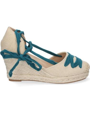 PUNTOSALAO SANDALIAS DE CUNA MEDIA YUTE PALA CON LAZOS MUJER COLOR AZUL VARIOS COLORES