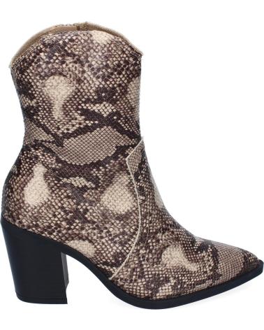 PUNTOSALAO BOTINES TACON MEDIO ESTILO CAMPERO ESTAMPADO ANIMAL SERPIENT VARIOS COLORES