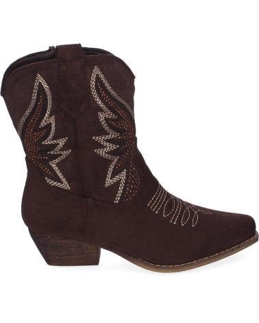 PUNTOSALAO BOTINES ESTILO COWBOY TACON MEDIO PARA MUJER COLOR MARRON A- VARIOS COLORES