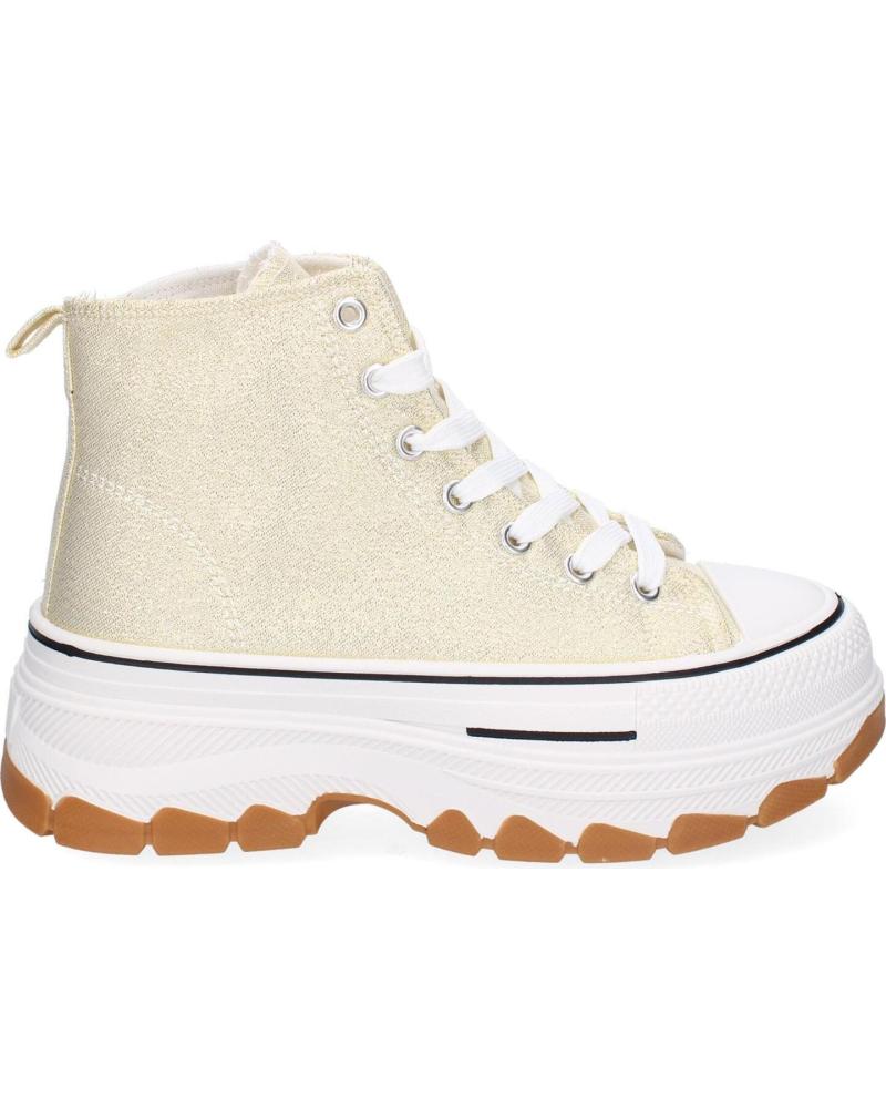 PUNTOSALAO DEPORTIVAS DORADAS ABOTINADAS LONA PARA MUJER EV-100 VARIOS COLORES