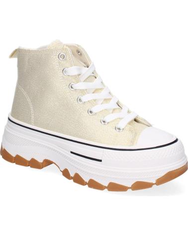 PUNTOSALAO DEPORTIVAS DORADAS ABOTINADAS LONA PARA MUJER EV-100 VARIOS COLORES