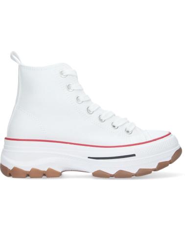 PUNTOSALAO DEPORTIVAS ABOTINADAS LONA PARA MUJER COLOR BLANCO Y ROJO EV VARIOS COLORES