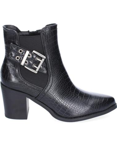 PUNTOSALAO BOTINES DE TACON ELEGANTES HEBILLA PARA MUJER COLOR NEGRO M- VARIOS COLORES