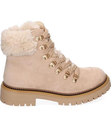 PUNTOSALAO BOTINES ESTILO LENADOR FORRADOS EN PELO PARA MUJER COLOR BEI VARIOS COLORES